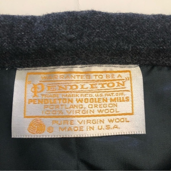Vintage Pendleton Womens 100% Virgin Wool Dark Gray Pencil Skirt Size M - Picture 4 of 9